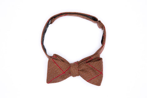 Straight Bow Tie - Terracotta Plaid