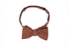Terracotta Red Plaid Straight Bow Tie